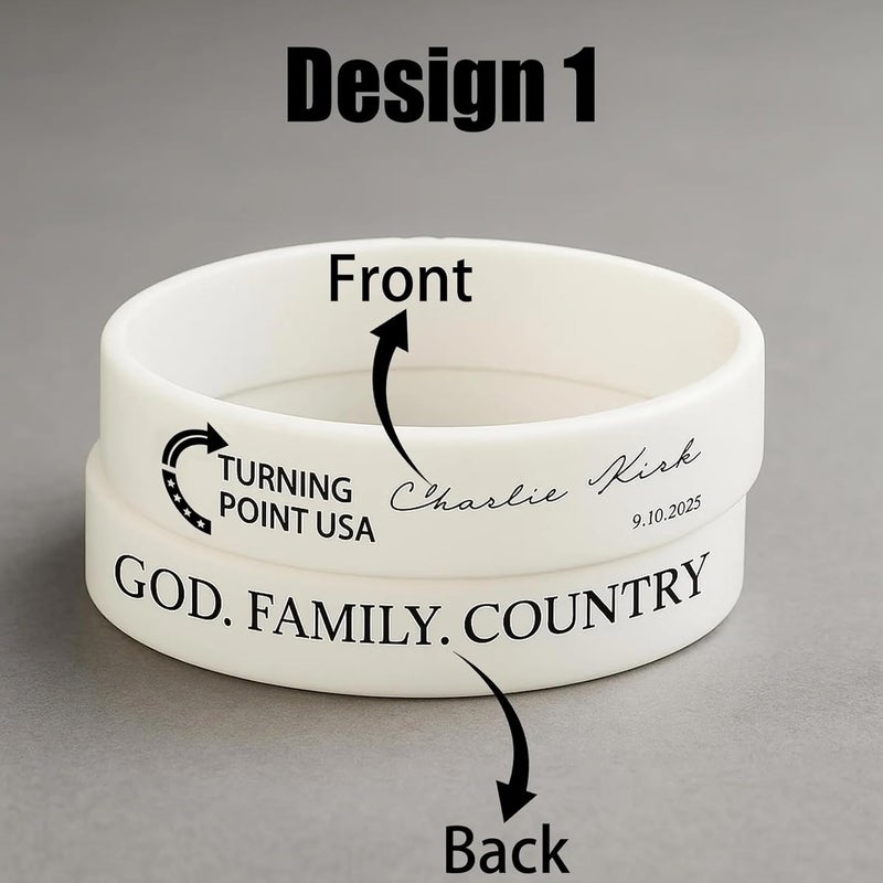 ColisPar 3 Pack Charlie Kirk Freedom Rubber Wristband Bracelet Band for Men Women, Charlie Kirk Merch Merchandise, Silicone Band I Am We Are All Charlie Kirk Now In Memory Of Charlie - Image 2